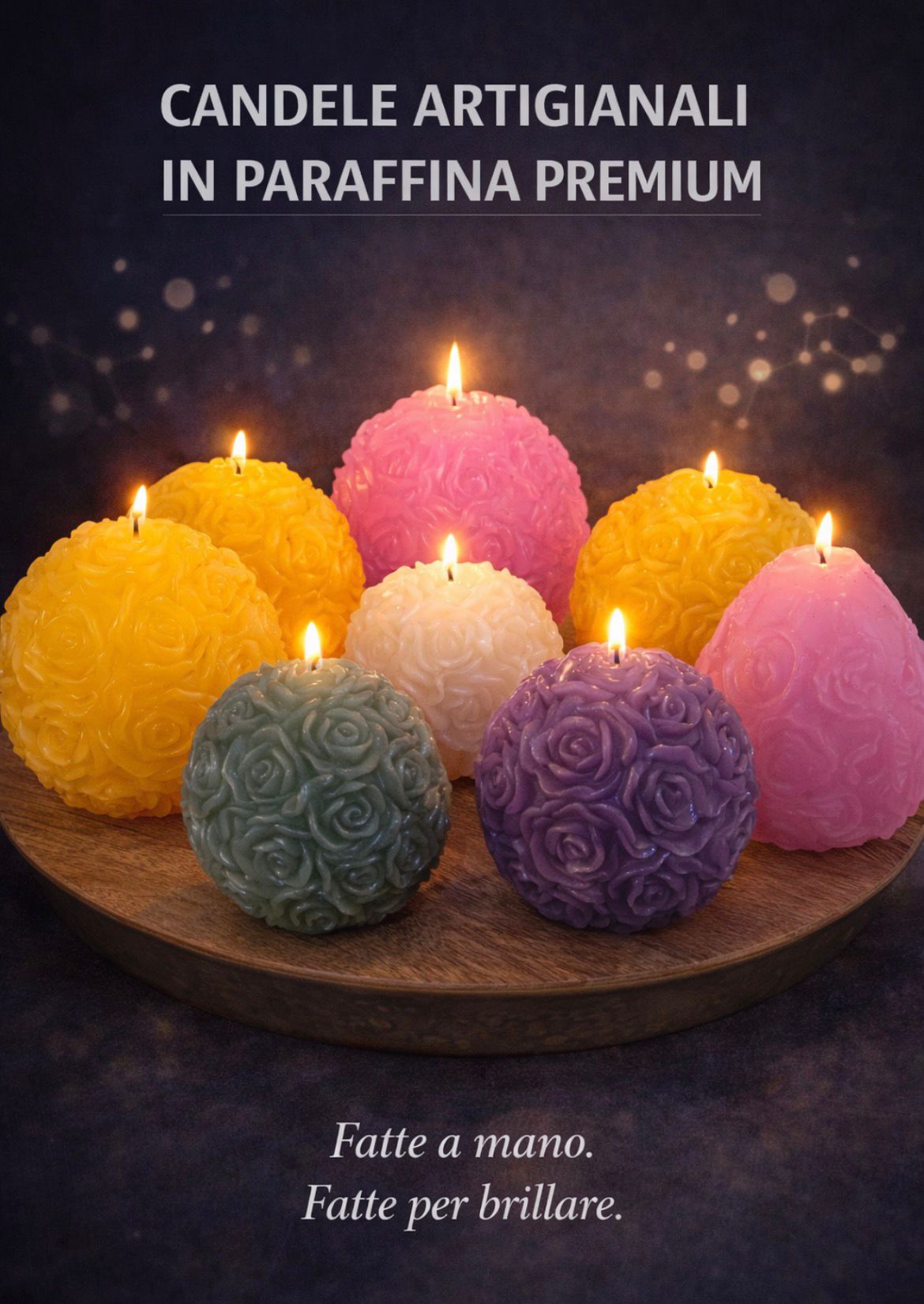 Le mie candele in paraffina di alta qualità